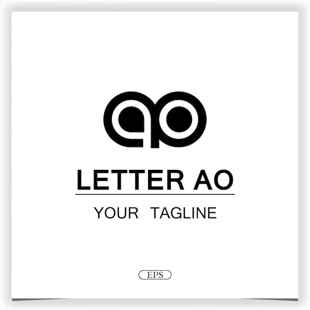 Simple letter ao logo premium elegant template design vector eps 10