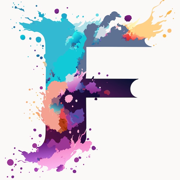Vector simple letter f logo