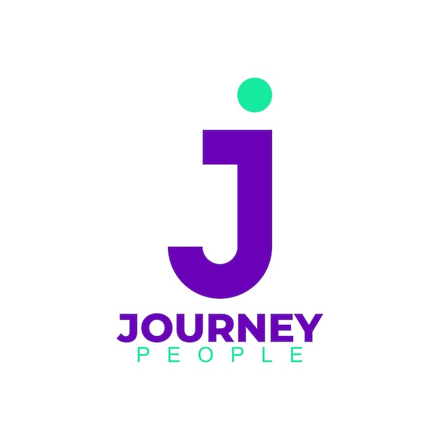 会社およびビジネス用の単純な文字 j の初期ロゴ