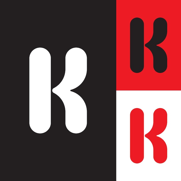 Vector simple letter k logo