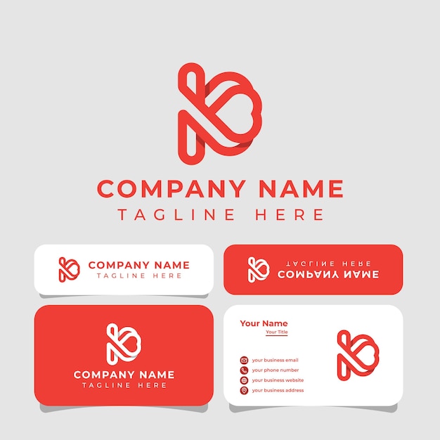 Simple letter k love logo, is geschikt voor elk bedrijf.