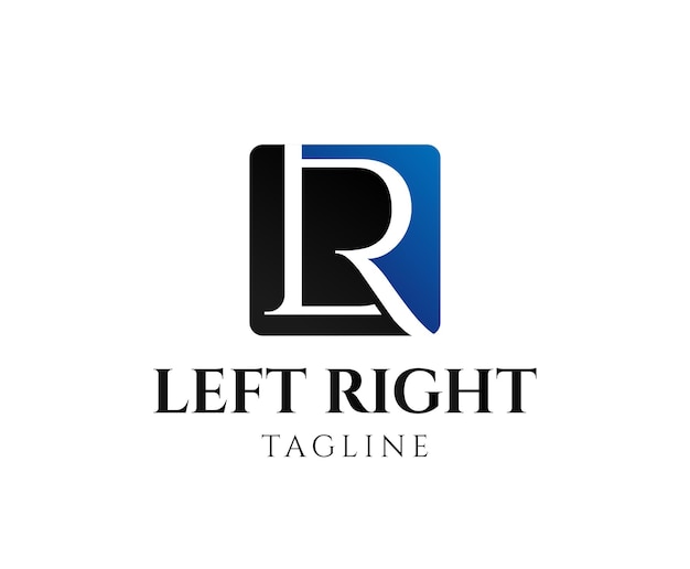 Simple Letter Mark LR Logo Design Template