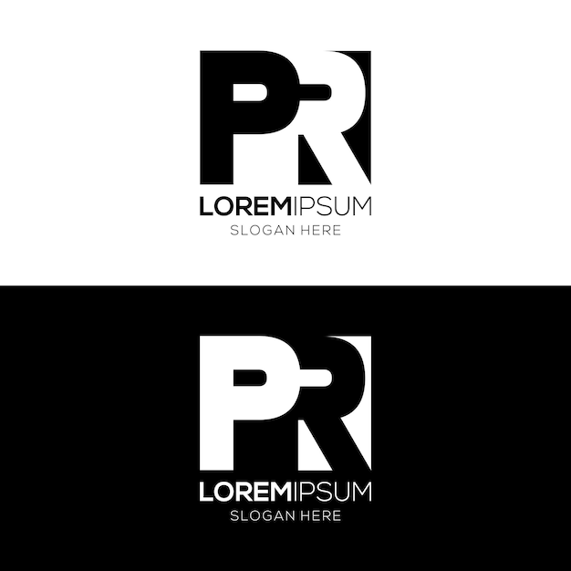 Simple letter PR logo design template