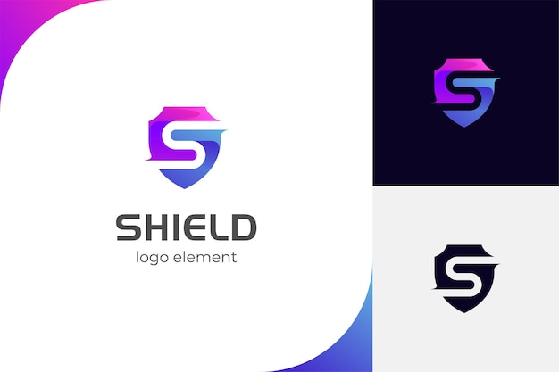 Простой дизайн логотипа letter s shield для защиты логотипа кибербезопасности
