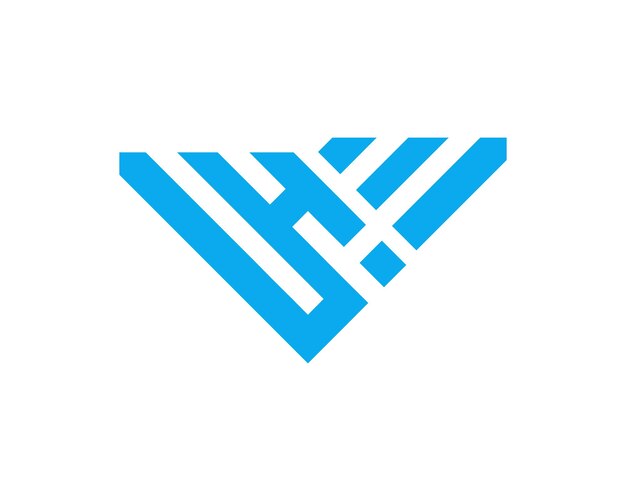 Simple letter vh logo design template