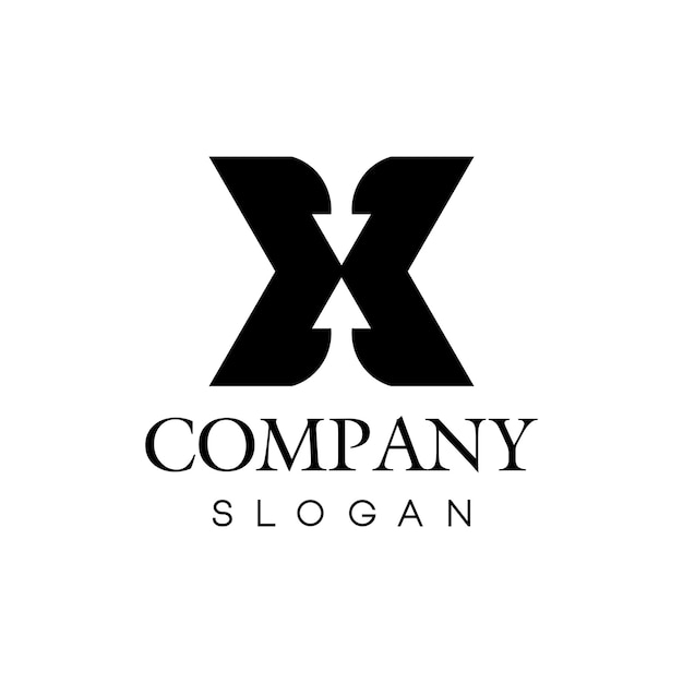 Simple letter x logo design template for modern companies