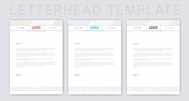 Vector simple letterhead design