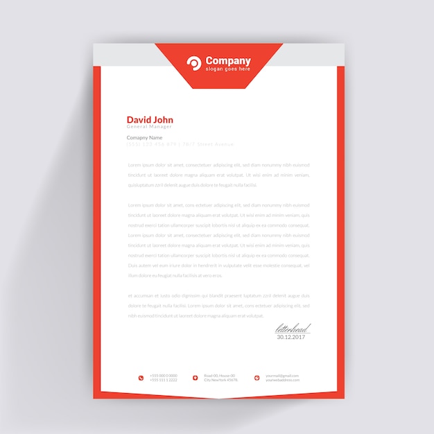 Simple letterhead design