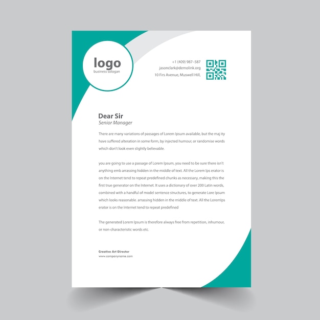 Простой дизайн letterhead