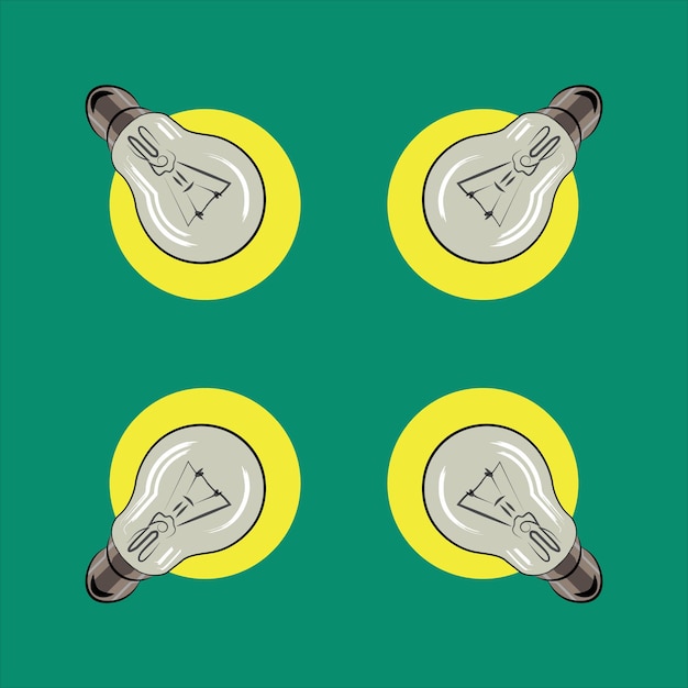 Vector simple light bulb illustration