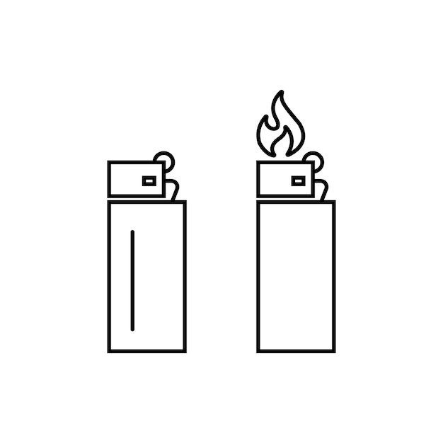 Simple lighter line icon lighter icon vector illustration for web site or mobile app