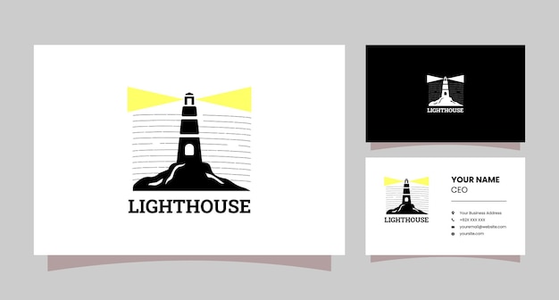 Modello semplice del logo del faro in formato vettoriale