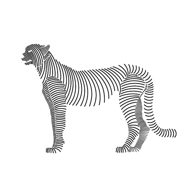 Simple line art illustration of a cheetah 2