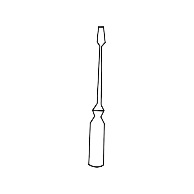 Vector a simple line drawing of a screwdriver