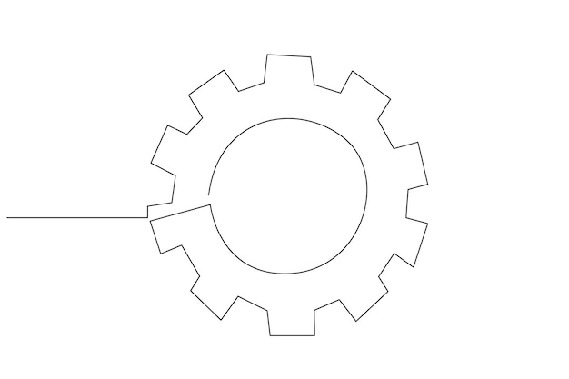 simple line of engineering icon. One line concept of engineer tools for vectors and illustration.