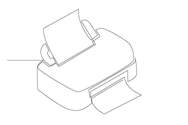 simple line vector of gadget. one line concept of computer handphone joystick earphone camera.