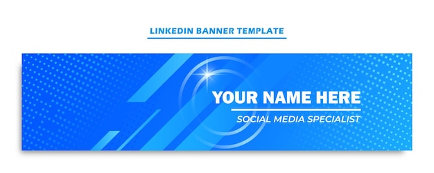 Simple linkedin banner template with futuristic color