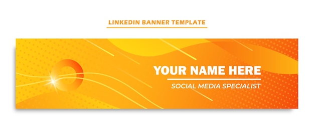 Simple linkedin banner template with futuristic style