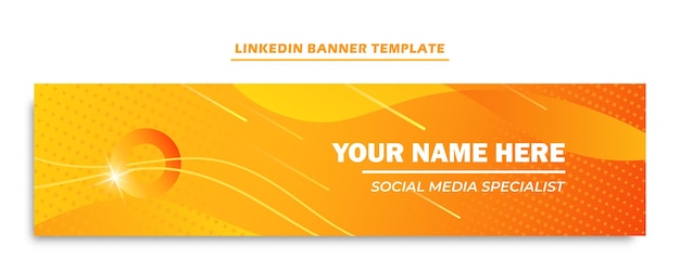 Modello di banner linkedin semplice con stile futuristico