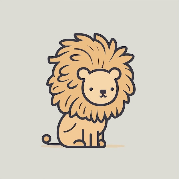 Simple lion vector