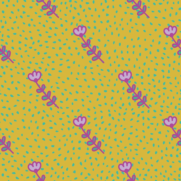 Simple little flower seamless pattern Cute children floral wallpaper