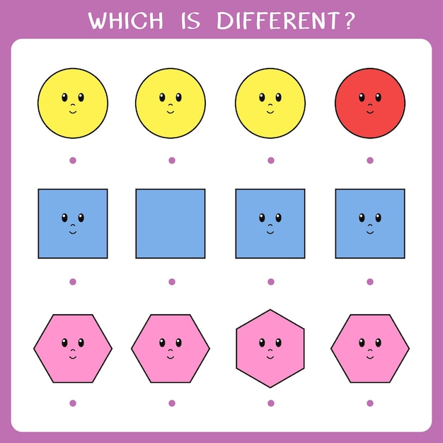 子供のための単純な論理ゲーム ベクトル ワークシート