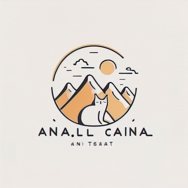 Simple logo about cats and travel