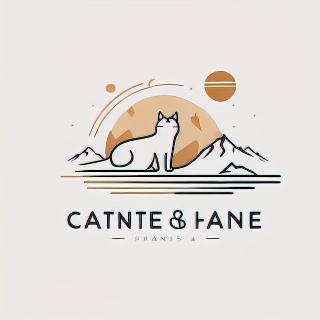 Simple logo about cats and travel