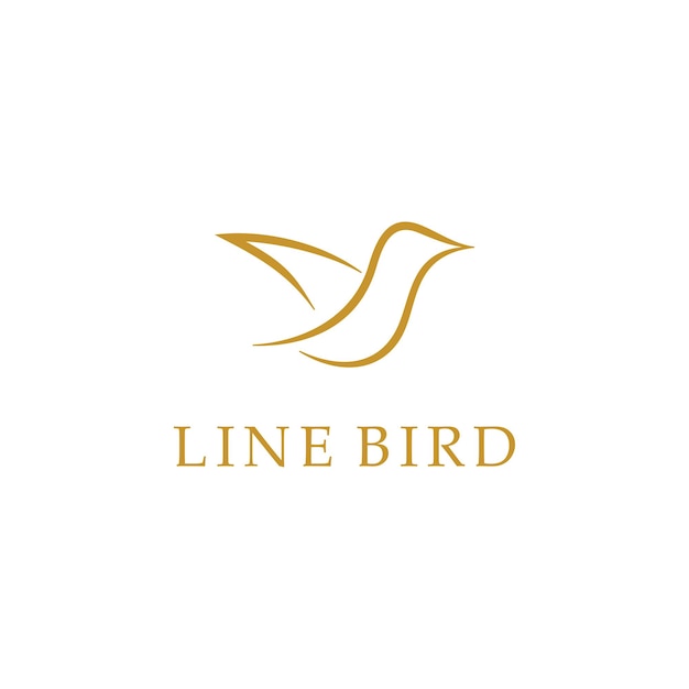 простой логотип птица рисунок линии концепт-арт