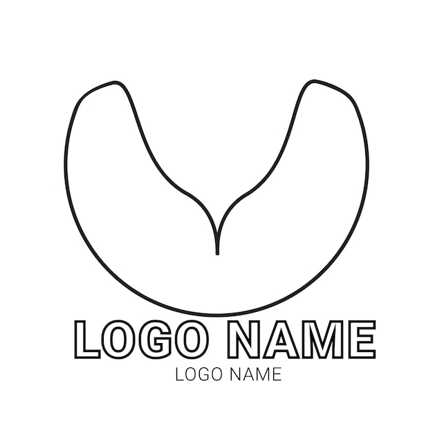 Vettore logo semplice design in bianco e nero