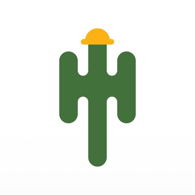 A simple logo design of a cactus