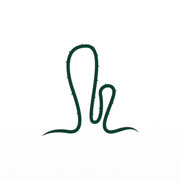 A simple logo design of a cactus