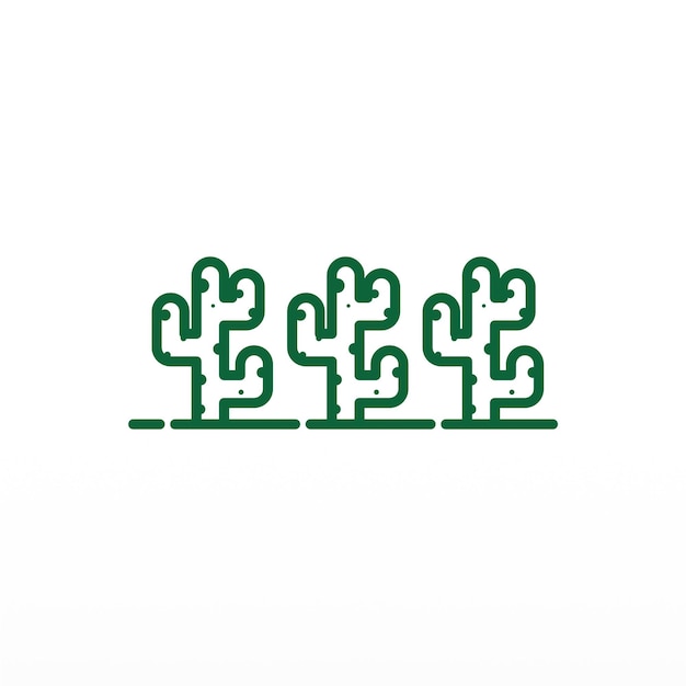 A simple logo design of a cactus