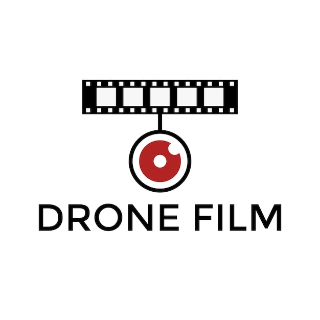 Simple Logo Design Template Creative drone film concept