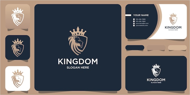 Semplice logo design tigre e scudo