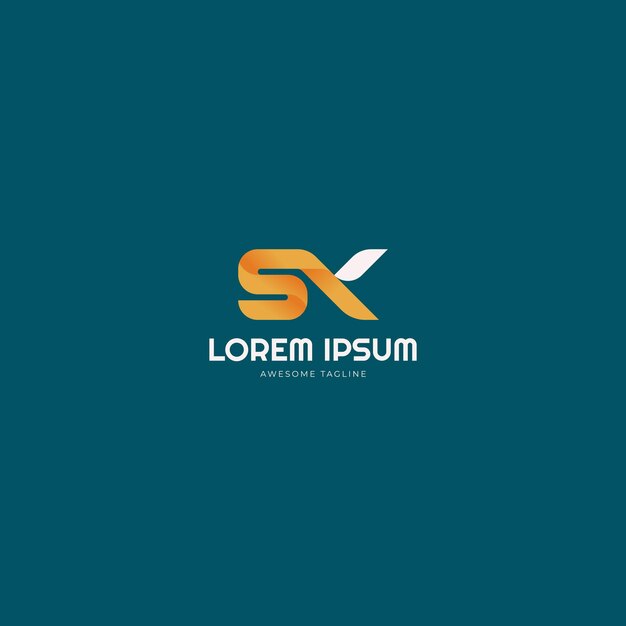 Simple logo gradient modern elegant