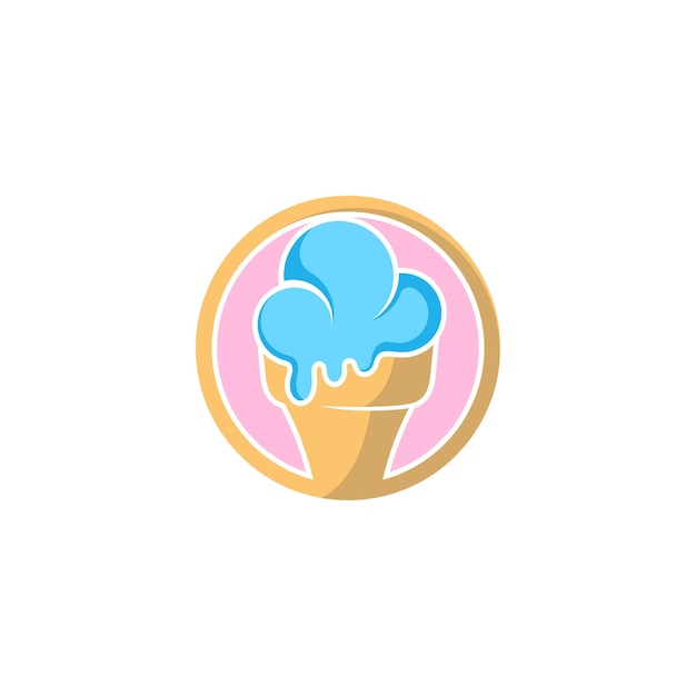 Vector simple logo for ice cream