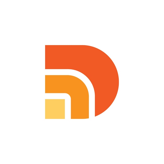 Simple logo initial D wifi signal logo vector eps design