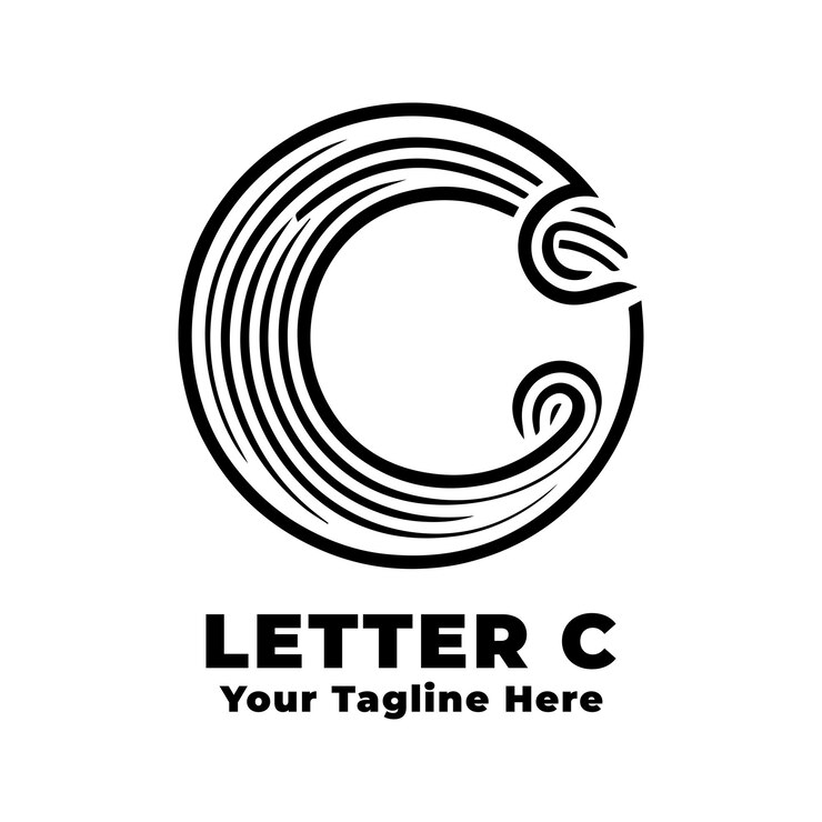 Vector simple logo letter c illustration design