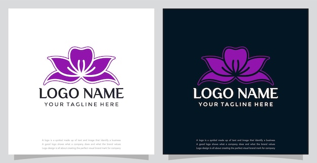 Simple logo of lotus stock vector for business and branding (2)