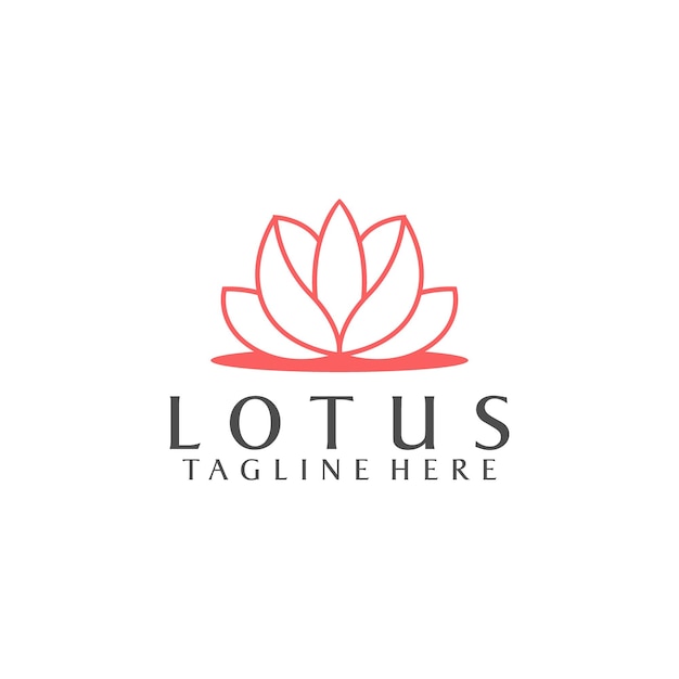 Простой логотип Lotus Stock Vector для бизнеса и брендинга