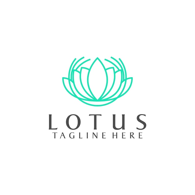 Простой логотип Lotus Stock Vector для бизнеса и брендинга