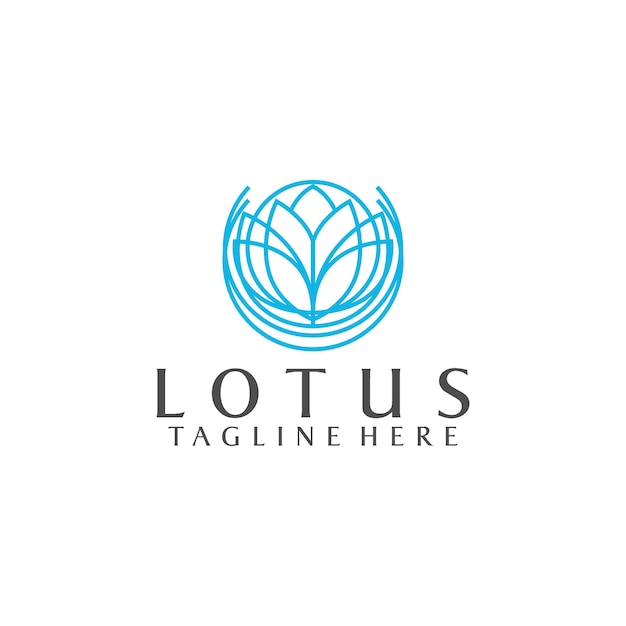 Simple logo of lotus stock vector for business and branding