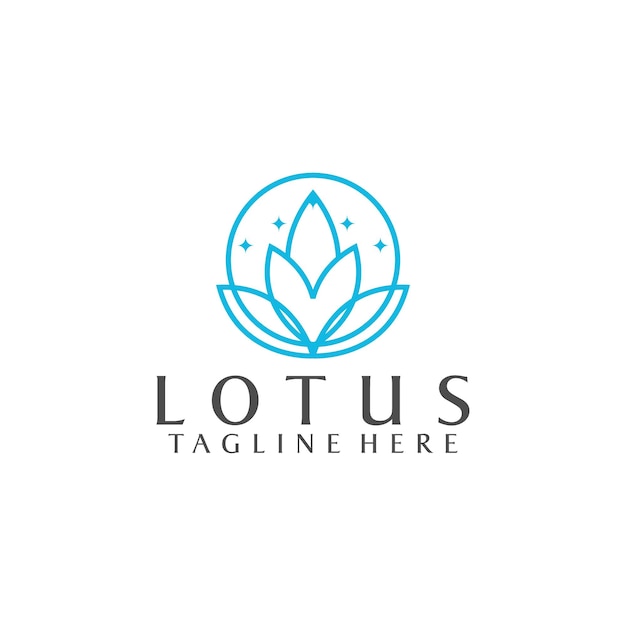 Simple Logo of Lotus Stock Vector for Business and Branding