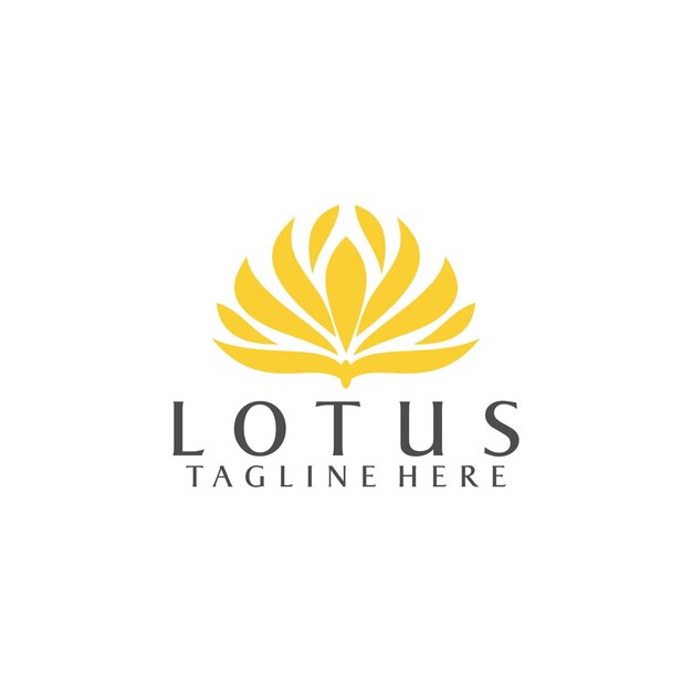 Simple logo of lotus stock vector for business and branding