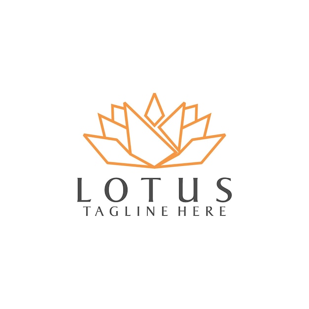 Simple logo of lotus stock vector for business and branding