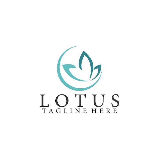 Simple logo of lotus stock vector for business and branding