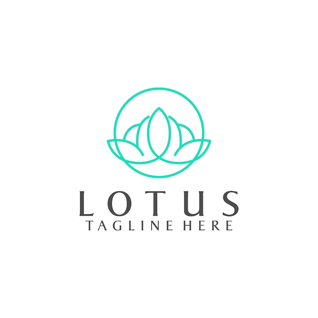 Простой логотип lotus stock vector для бизнеса и брендинга