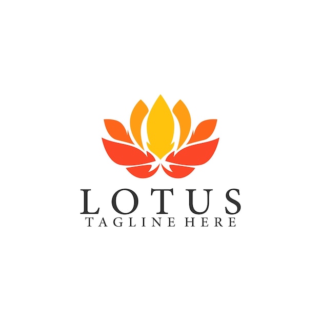 Простой логотип lotus stock vector для бизнеса и брендинга