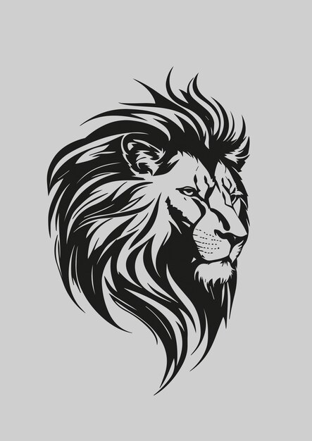 simple logo Reswud with lion black and white 1